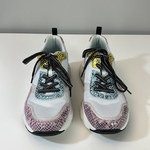 Skechers Rovina Jungle Vibes White Faux Leather Chunky Dad Sneakers Size 7 - Picture 5 of 15